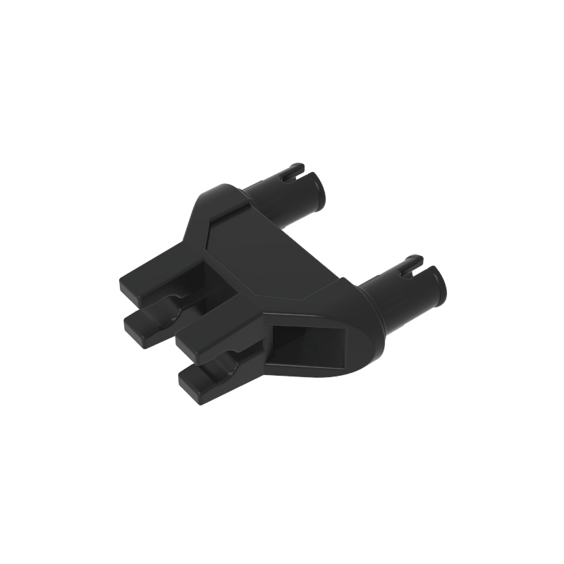 Technic Pin Double Triangle 1 x 3 with 2 Clips Completely Round Pinholes