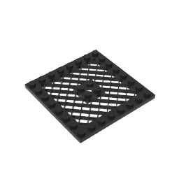Plate Special 8 x 8 with Grille [Hole in Center]