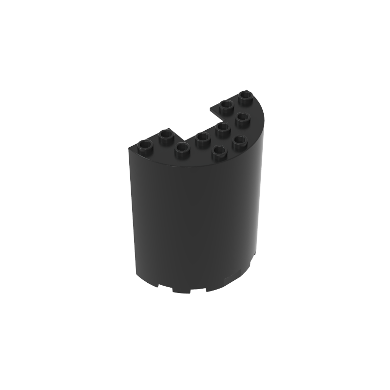Cylinder Half 3 x 6 x 6 with 1 x 2 Cutout