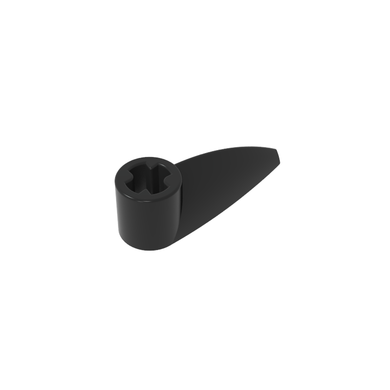 Technic Tooth 1 x 3 with Axle Hole [Rounded Underside]