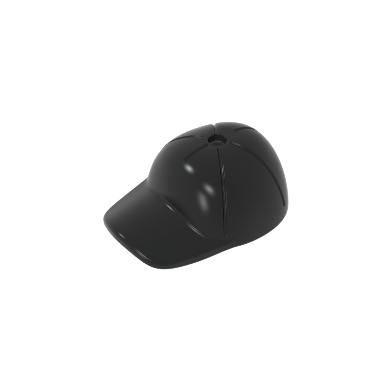 Hat / Cap Short Curved Bill with Seams and Hole on Top