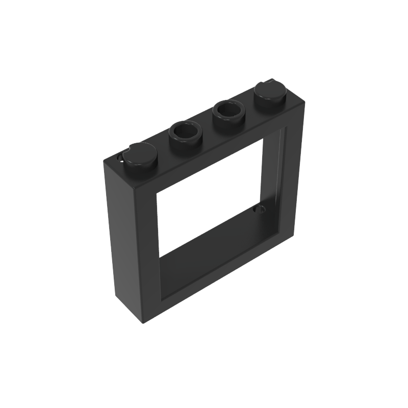 Window 1 x 4 x 3 Train with Shutter Holes and Solid Studs on Ends