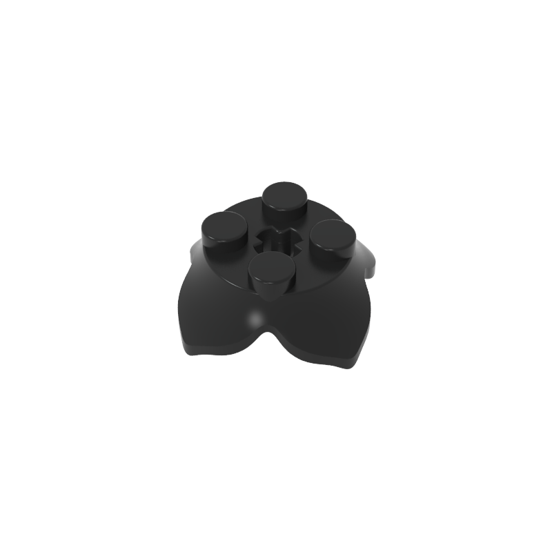 Plant, Leaves, Round 2 x 2 x 2/3 with + Axle Hole and 4 Leaf Extensions