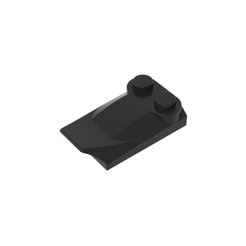 Wedge Curved 2 x 3 x 2/3 Two Studs, Wing End - Color ID 80