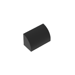 Brick Curved 1 x 2 x 1 No Studs - Color ID 80