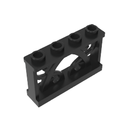 Fence Ornamented 1 x 4 x 2 with 4 Studs - Color ID 80