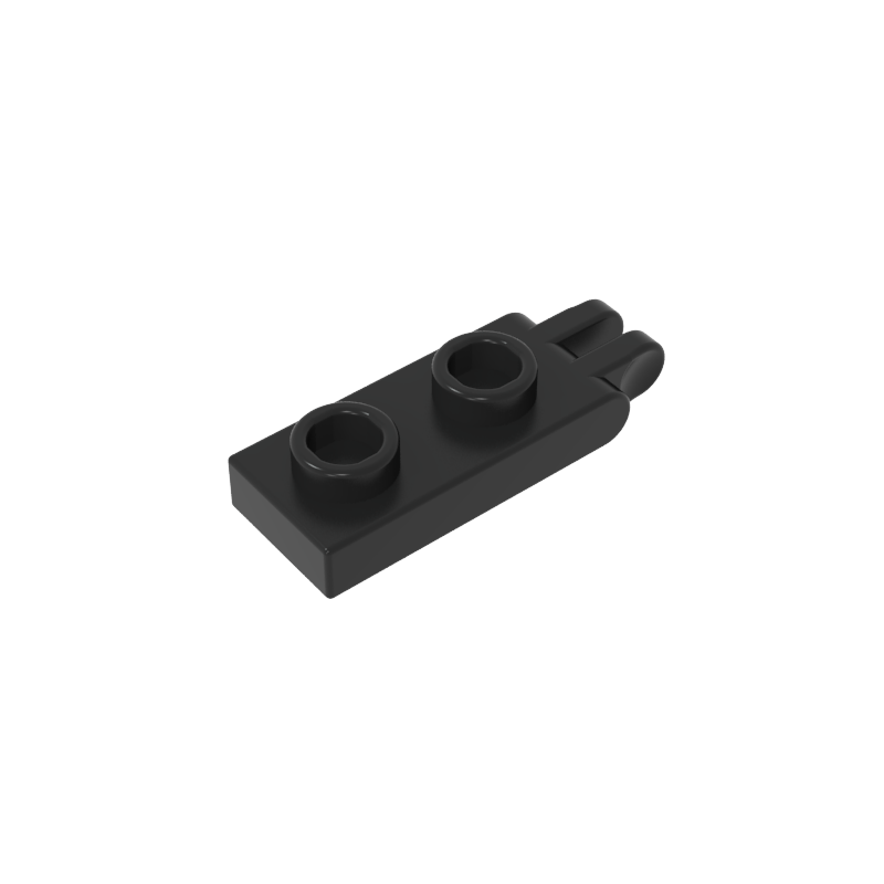 Hinge Plate 1 x 2 with 2 Fingers and Hollow Studs - Color ID 80