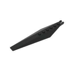 Hinge Plate 1 x 12 with Angled Side Extensions and Tapered Ends - Color ID 80