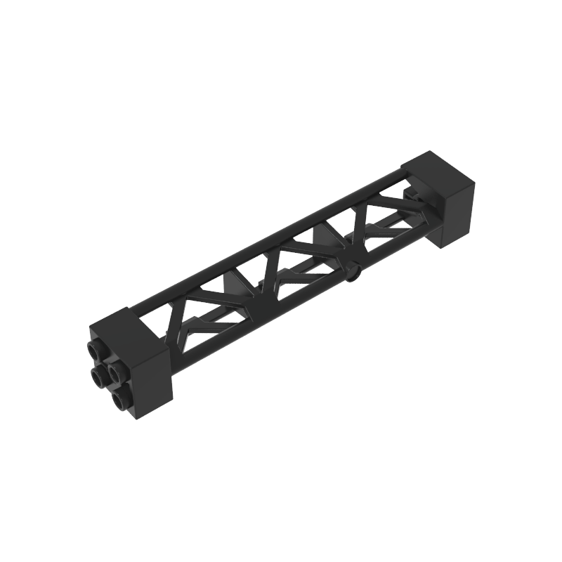 Support 2 x 2 x 10 Girder Triangular Vertical - Type 3 - Axle Hole, 3 Posts