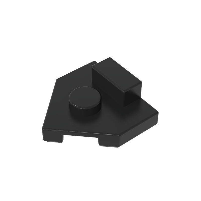 Plate Special 2 x 2 Wedge, Center Stud, 1 x 1/2 Raised Tab