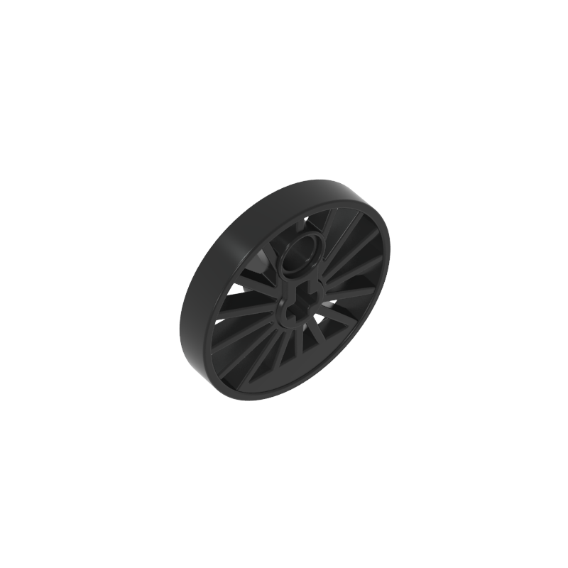 Train Wheel RC Train, Spoked with Technic Axle Hole and Counterweight, 30 mm diameter [Blind Driver] - Color ID 80