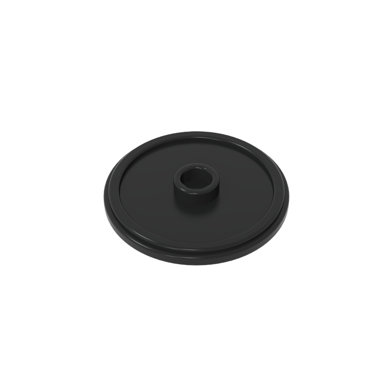 Minifig Shield Round with Stud and Raised Rim [Plain]