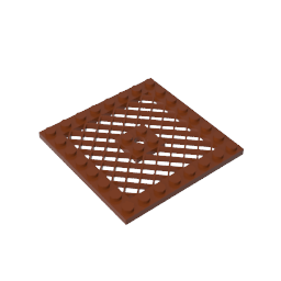 Plate Special 8 x 8 with Grille [Hole in Center]
