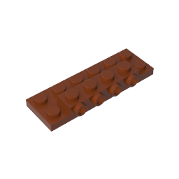Plate Special 2 x 6 x 2/3 with 4 Studs on Side, 1 Support Wall on Bottom