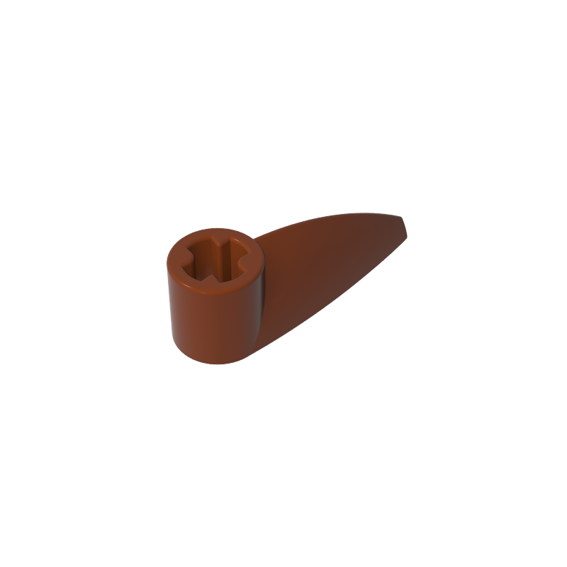 Technic Tooth 1 x 3 with Axle Hole [Rounded Underside]