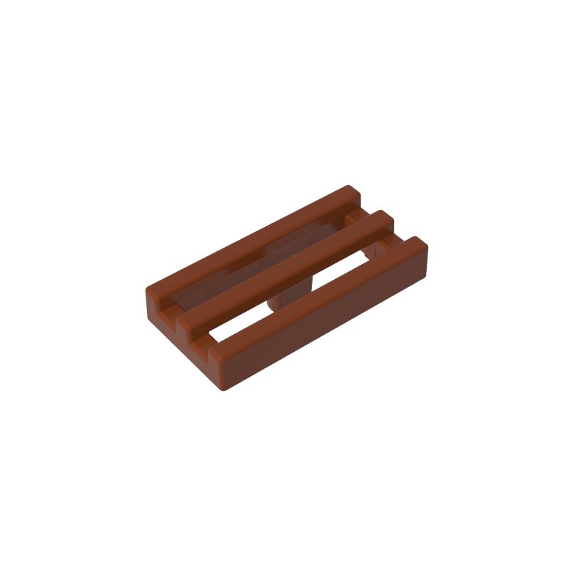 Tile Special 1 x 2 Grille with Bottom Groove