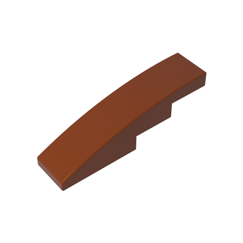 Slope Curved 4 x 1 No Studs [Stud Holder with Symmetric Ridges]