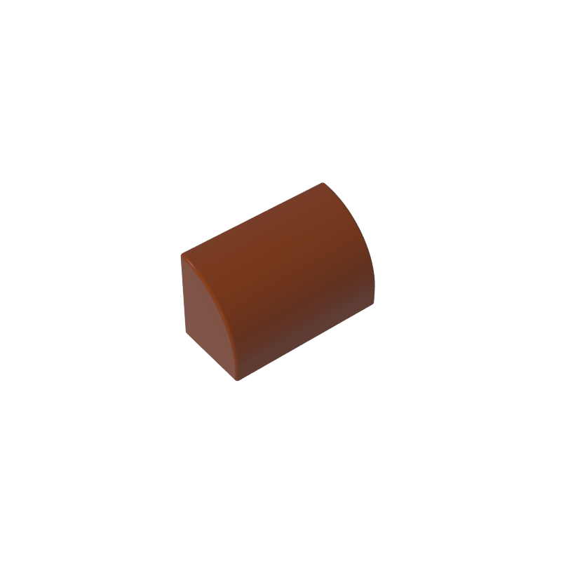 Brick Curved 1 x 2 x 1 No Studs - Color ID 81
