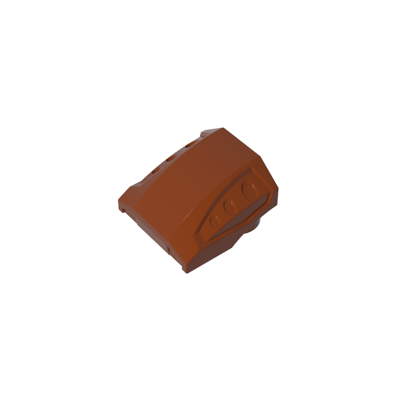 Slope Curved 2 x 2 No Studs - 3 Recessed Side Ports