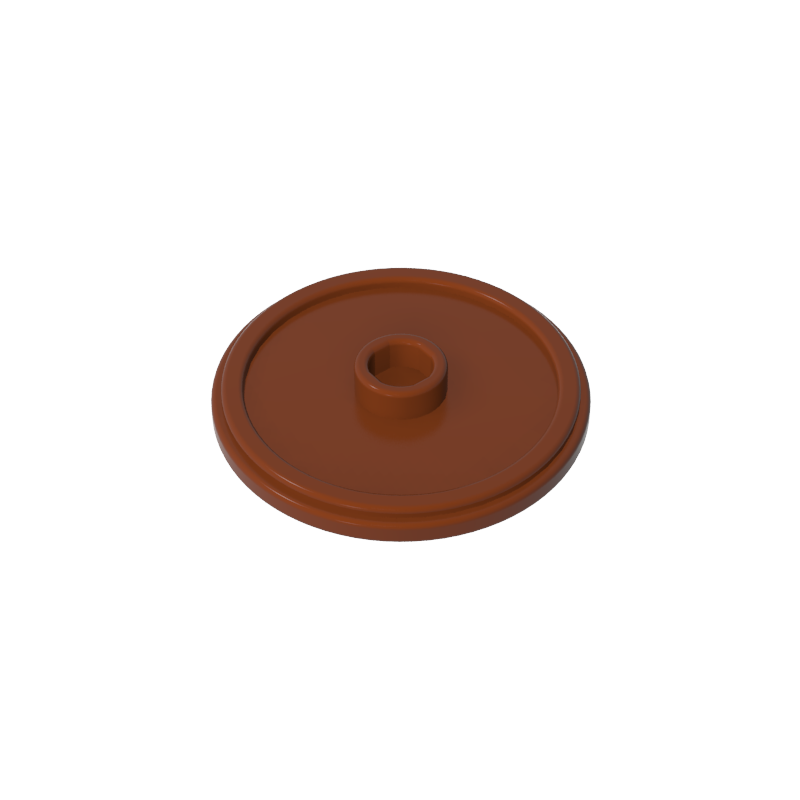 Minifig Shield Round with Stud and Raised Rim [Plain]