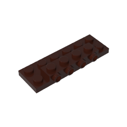 Plate Special 2 x 6 x 2/3 with 4 Studs on Side, 1 Support Wall on Bottom