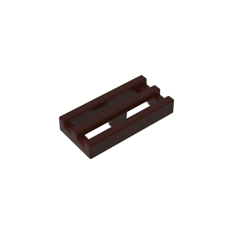 Tile Special 1 x 2 Grille with Bottom Groove