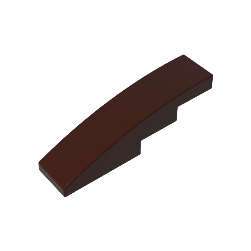 Slope Curved 4 x 1 No Studs [Stud Holder with Symmetric Ridges]