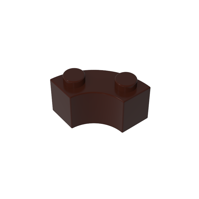 Brick Round Corner 2 x 2 Macaroni with Stud Notch and Reinforced Underside [New Style]
