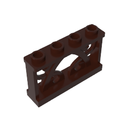 Fence Ornamented 1 x 4 x 2 with 4 Studs - Color ID 82