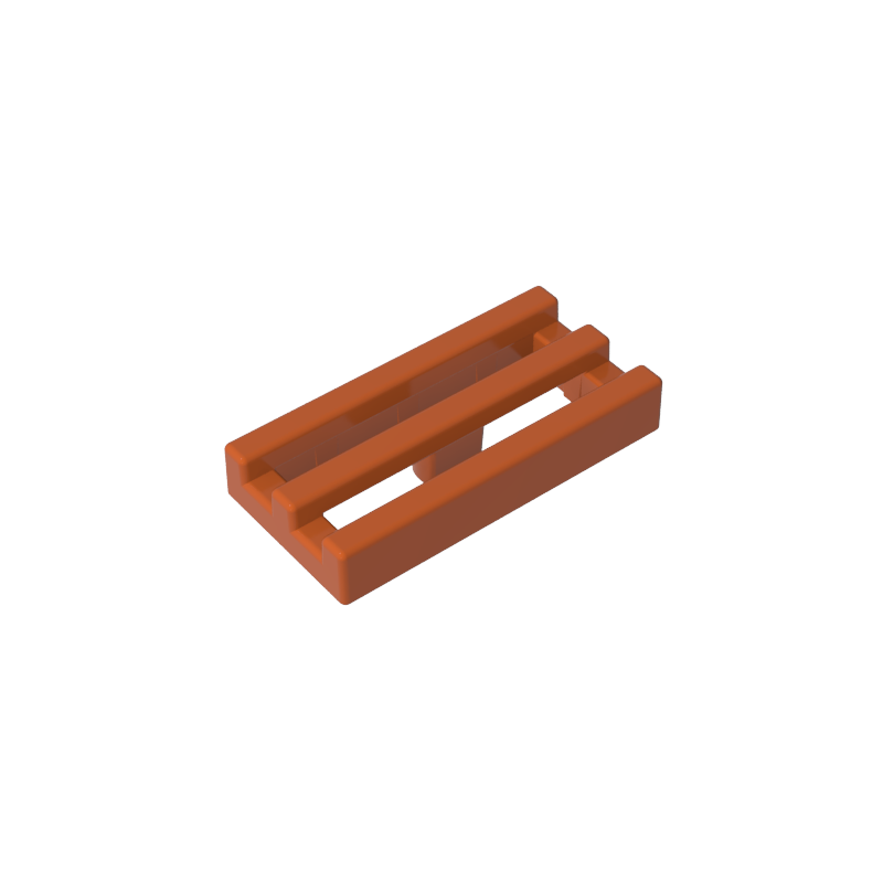 Tile Special 1 x 2 Grille with Bottom Groove