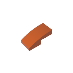 Slope Curved 2 x 1 No Studs [1/2 Bow]