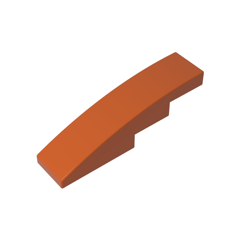 Slope Curved 4 x 1 No Studs [Stud Holder with Symmetric Ridges]