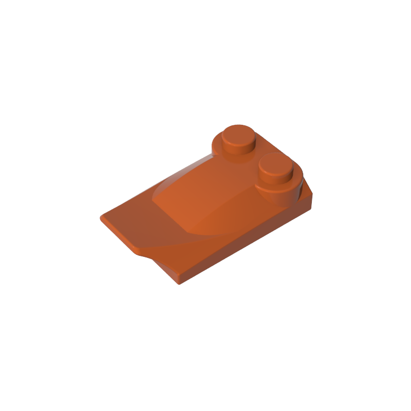 Wedge Curved 2 x 3 x 2/3 Two Studs, Wing End - Color ID 83