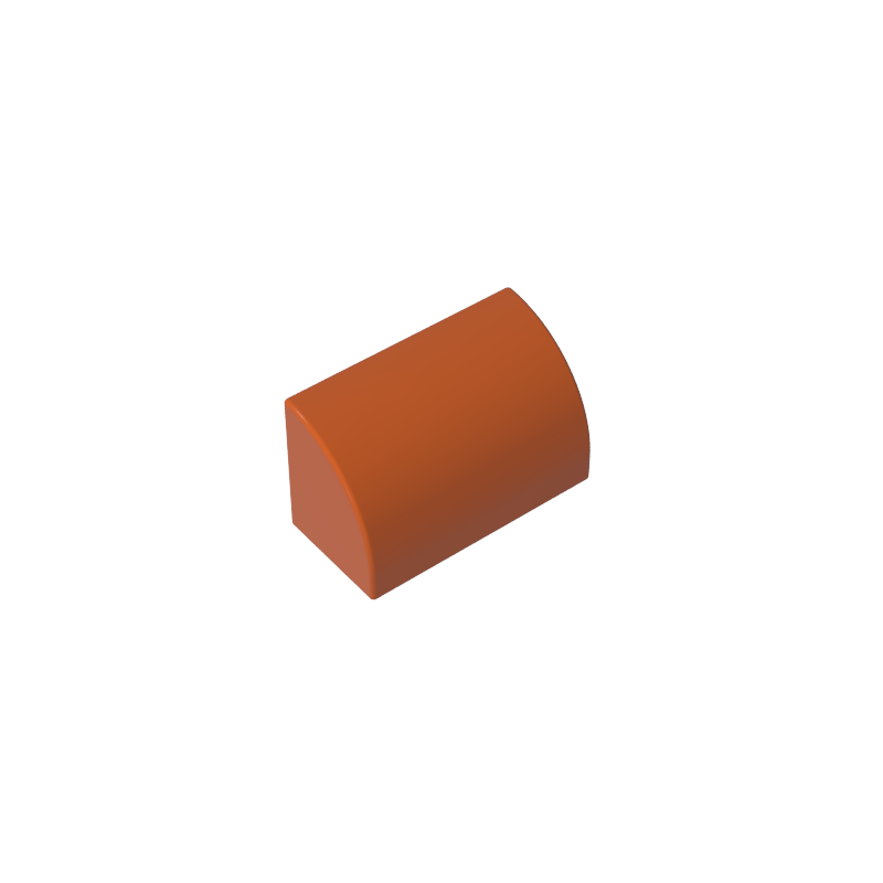 Brick Curved 1 x 2 x 1 No Studs - Color ID 83
