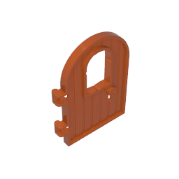 Door 1 x 4 x 6 Round Top with Window and Keyhole, Reinforced Edge - Color ID 83