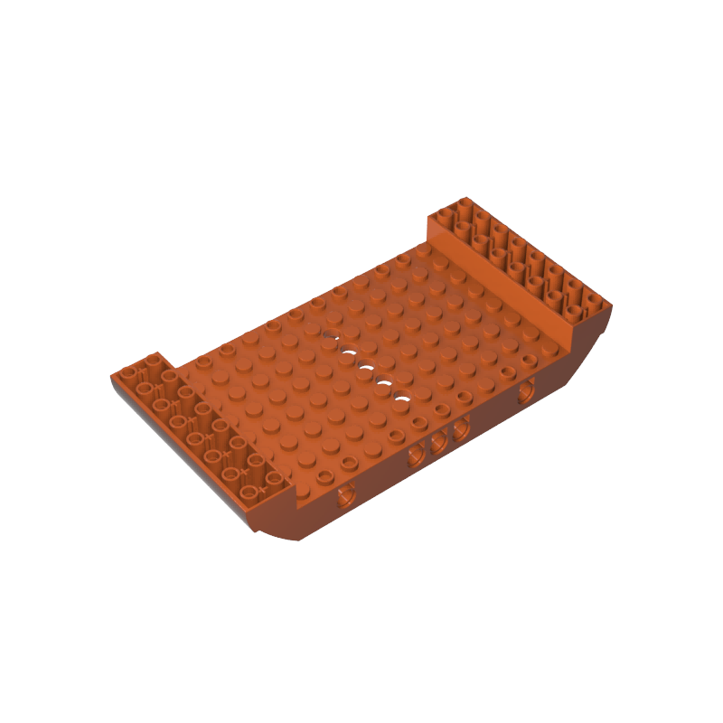Boat Hull Section, Large Middle 8 x 16 x 2 1/3 with 5 Holes - Color ID 83