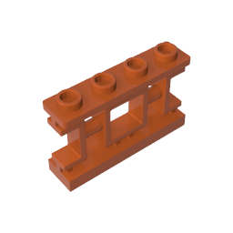 Fence 1 x 4 x 2 Ornamental Asian Lattice with 4 Studs - Color ID 83