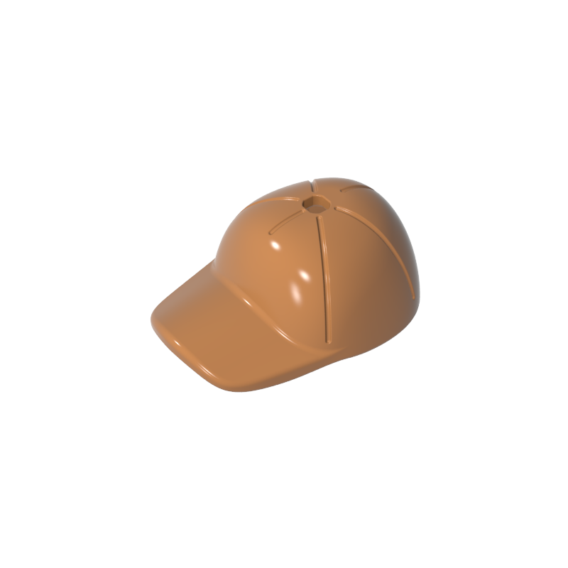 Hat / Cap Short Curved Bill with Seams and Hole on Top
