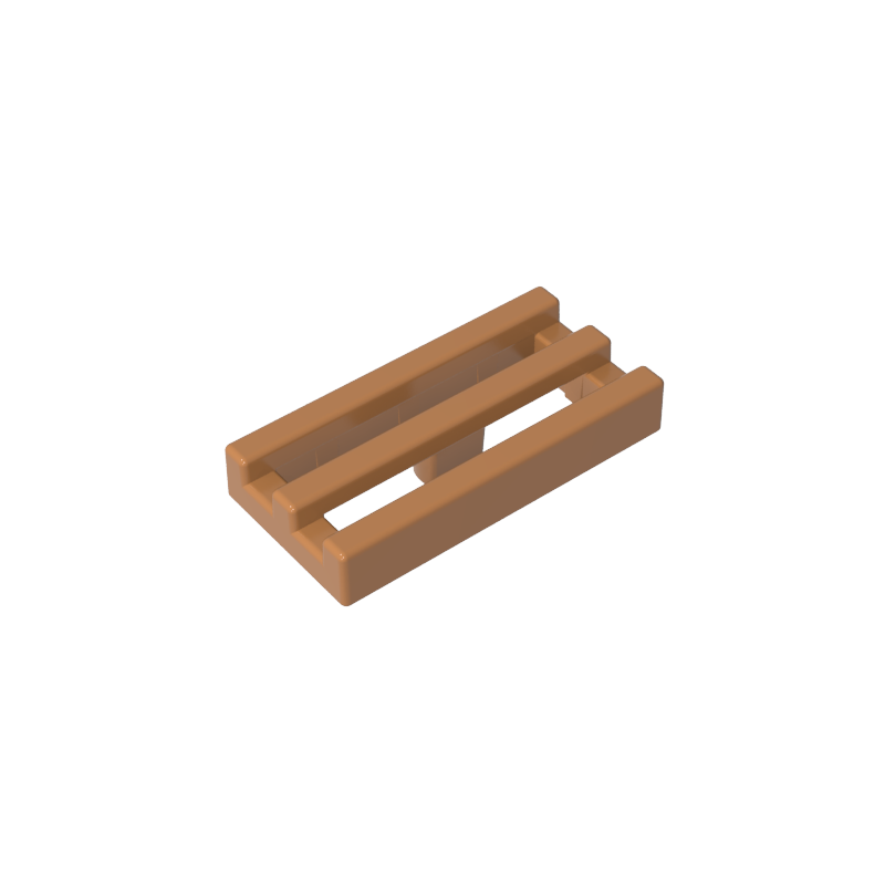Tile Special 1 x 2 Grille with Bottom Groove