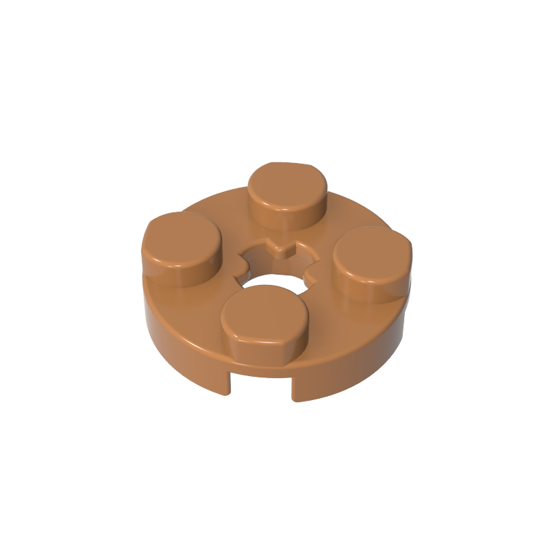 Plate Round 2 x 2 with Axle Hole Type 1 (+ Opening)