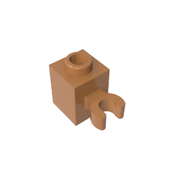 Brick Special 1 x 1 with Clip Vertical [Open O Clip, Hollow Stud]