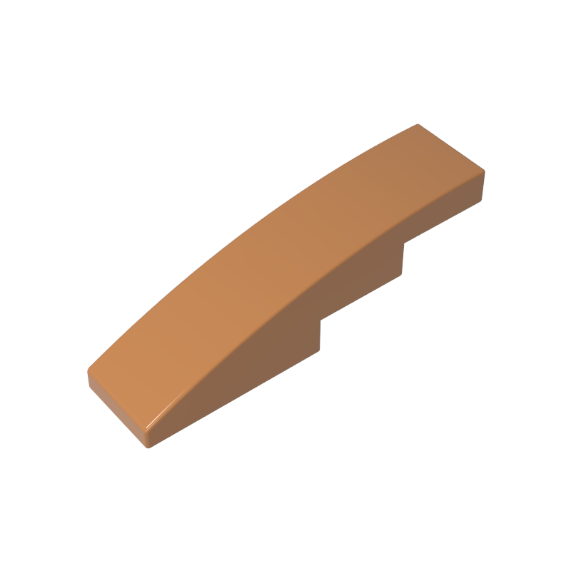 Slope Curved 4 x 1 No Studs [Stud Holder with Symmetric Ridges]