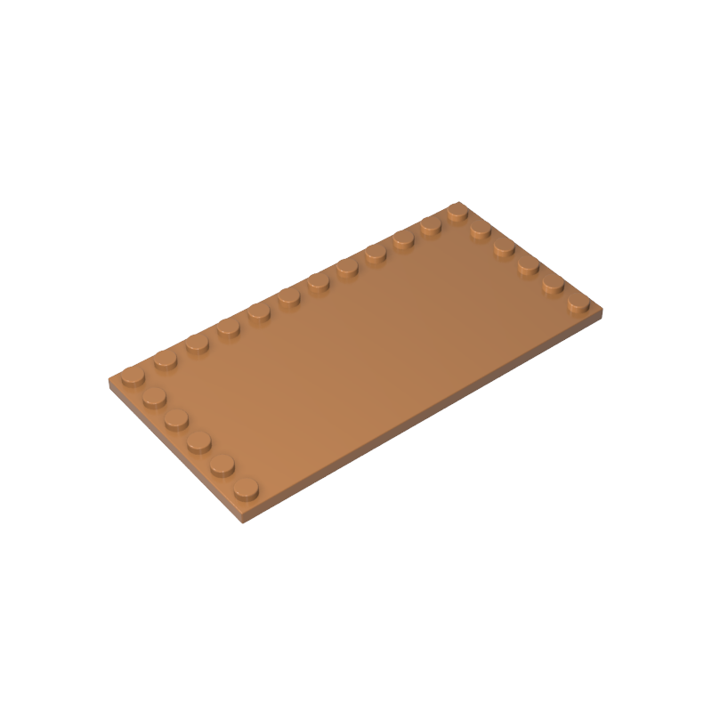 Plate Special 6 x 12 with Studs on 3 Edges - Color ID 84