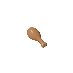 Food Turkey Drumstick [Short] - 20 mm Opening - Color ID 84