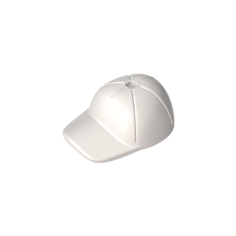 Hat / Cap Short Curved Bill with Seams and Hole on Top
