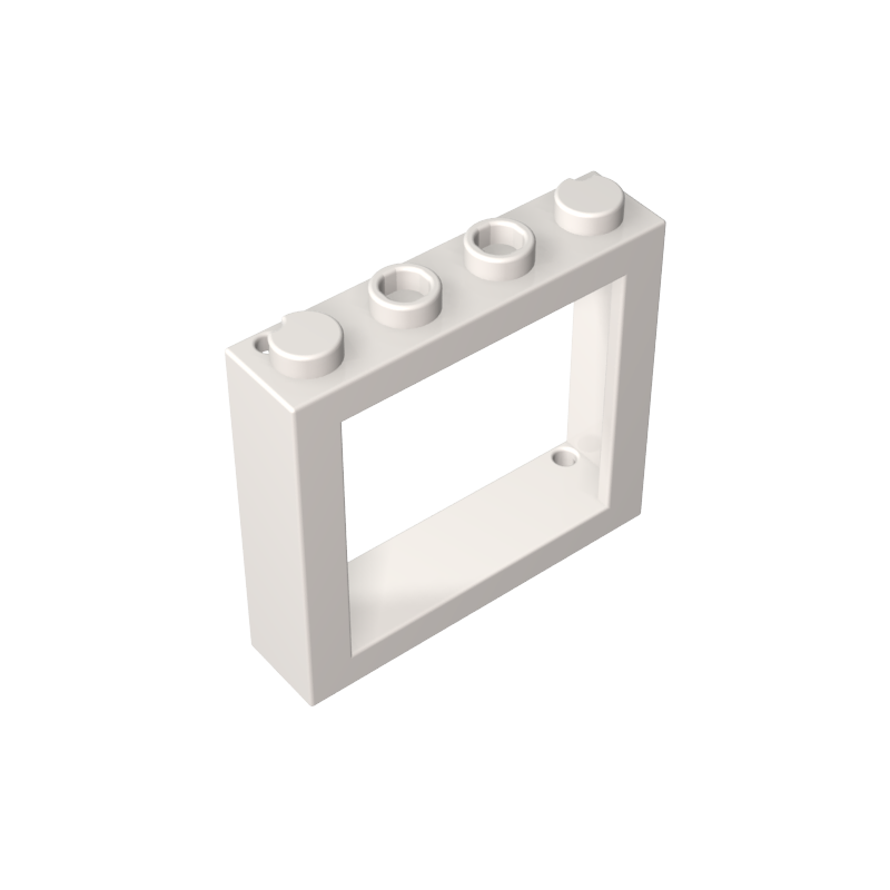Window 1 x 4 x 3 Train with Shutter Holes and Solid Studs on Ends