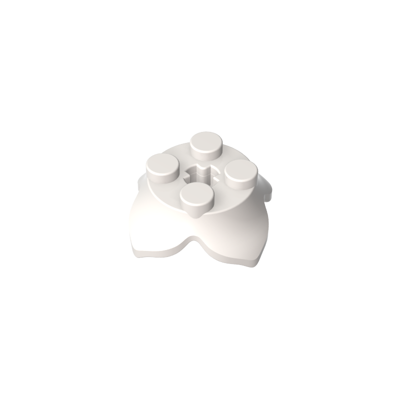 Plant, Leaves, Round 2 x 2 x 2/3 with + Axle Hole and 4 Leaf Extensions