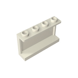 Panel 1 x 4 x 2 with Side Supports - Hollow Studs