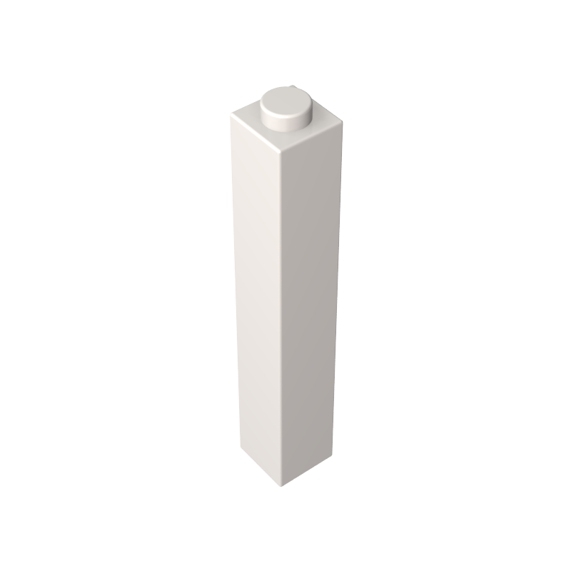 Brick 1 x 1 x 5 with Blocked Open or Hollow Stud