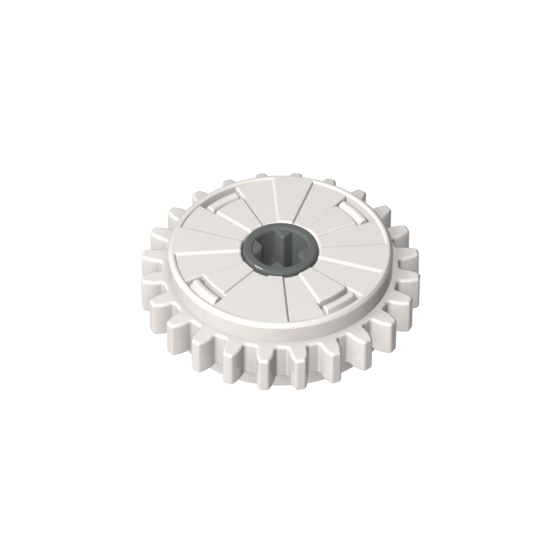 Technic Gear 24 Tooth Clutch with Dark Bluish Gray Center — GoBricks compatible brick